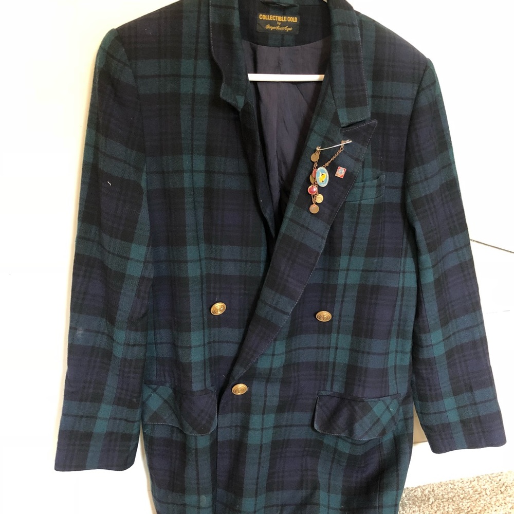 Collectible Gold 100% Wool Vintage Blazer